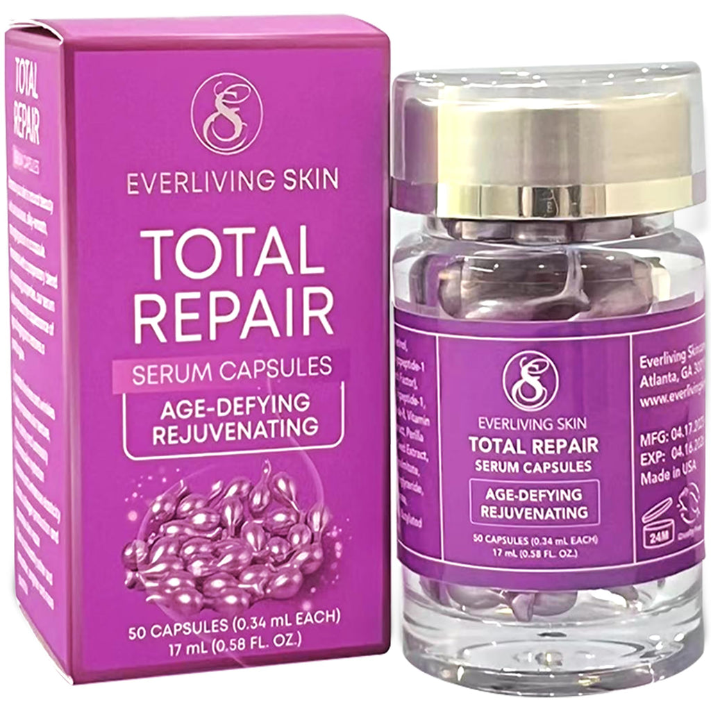 Retinol Serum Capsules (50 Count) – Anti-Aging Face Serum with Retinol Ceramides & Peptides for Visible Results: Smoother Fine Lines & Wrinkles Brighter Softer Radiant & Rejuvenated Skin
